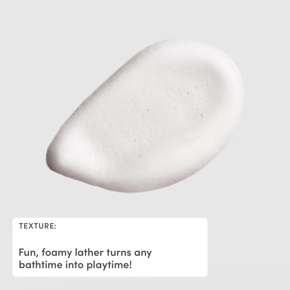Evereden Kids Body Wash soft suds help wash delicate skin without harsh residues.