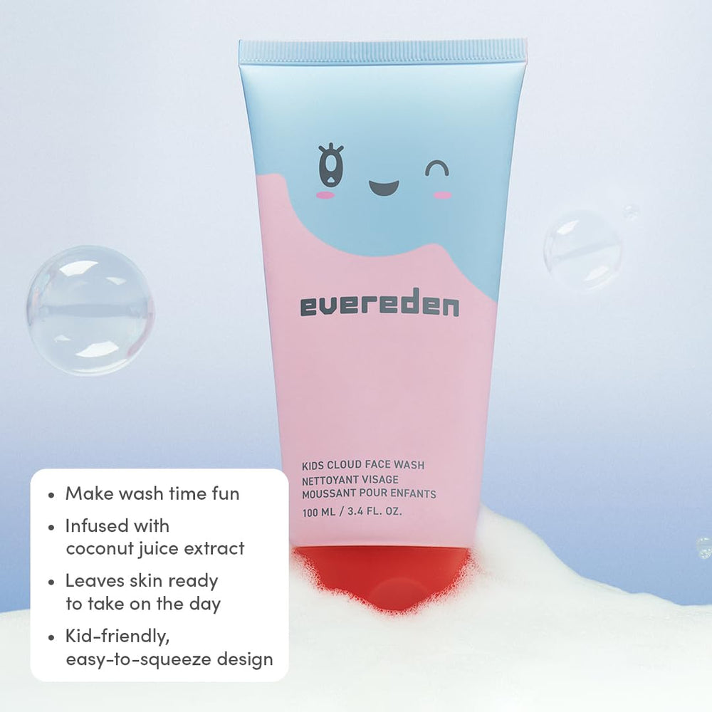 Evereden Kids Cloud Face Wash citrus-coconut scent for a refreshing cleanse