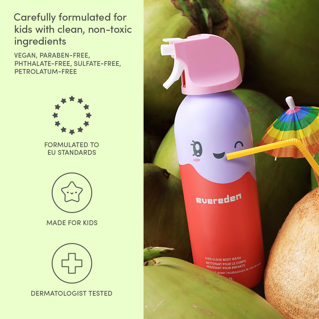 Evereden Kids Cloud juicy citrus scent brings a bright, refreshing bath experience.
