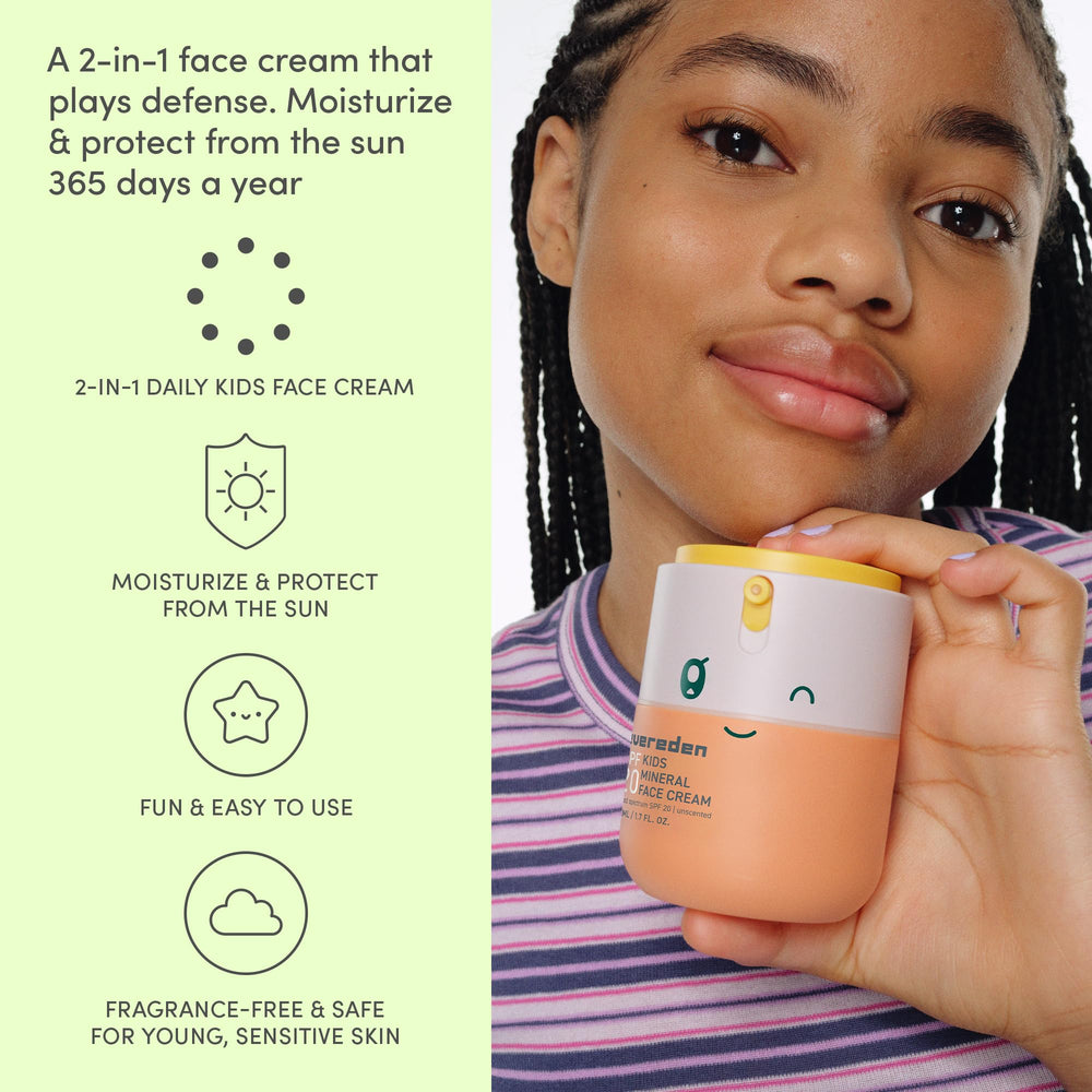 Evereden Kids Face Cream suitable for sensitive skin and ages 3+.