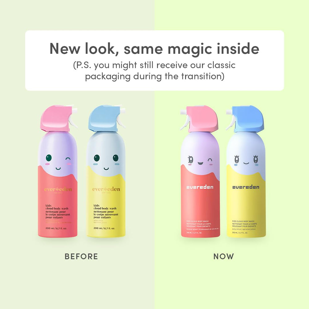 Evereden Kids Foam Soap Cloud Bath Juicy Citrus foam castle scene promoting imaginative bath time