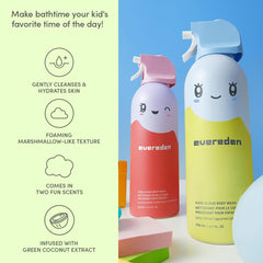 Evereden Kids Foam Soap Cloud Body Wash bath-time foam builds a castle for playful learning.