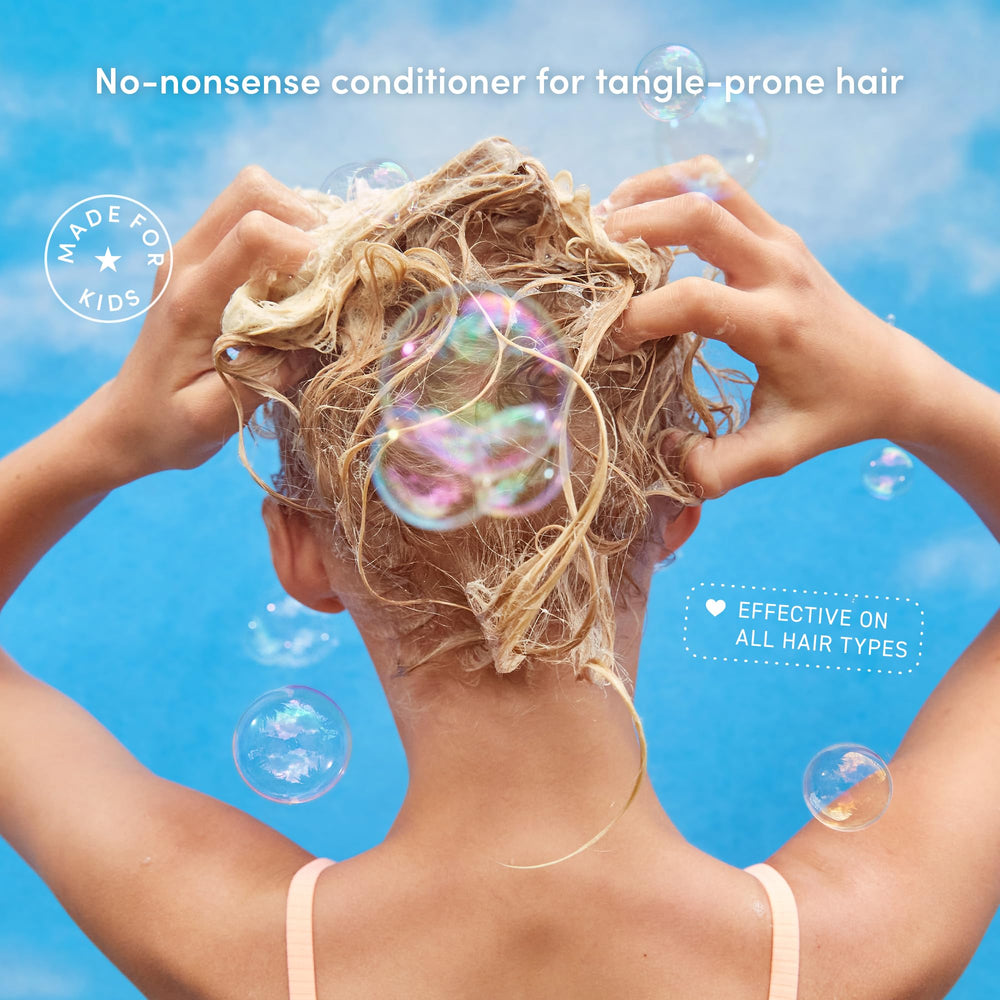 Evereden Kids Hair Types image displaying dry, wavy, curly, and coily textures.