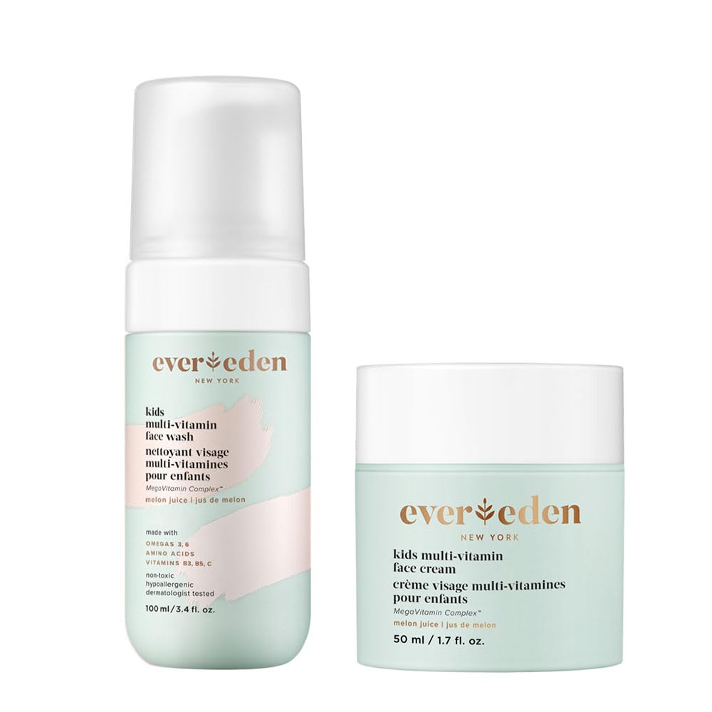 Evereden Kids Happy Face Duo Melon Juice wash bottle for gentle daily cleansing