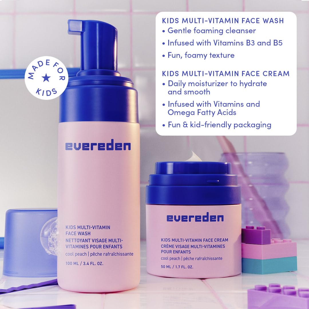 Evereden Happy Face Duo on bathroom counter ready for family skincare