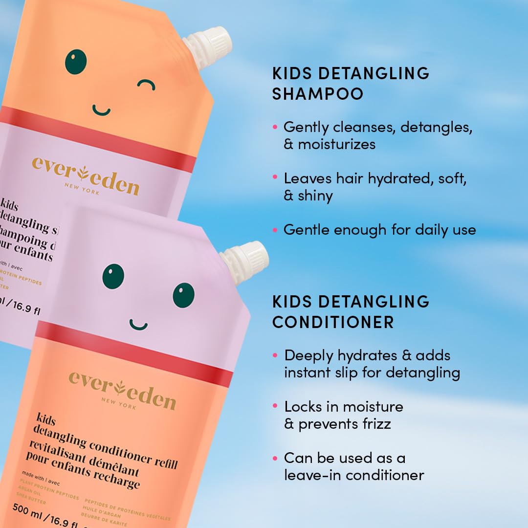 Evereden shampoo with argan oil and shea butter nourishes hair.