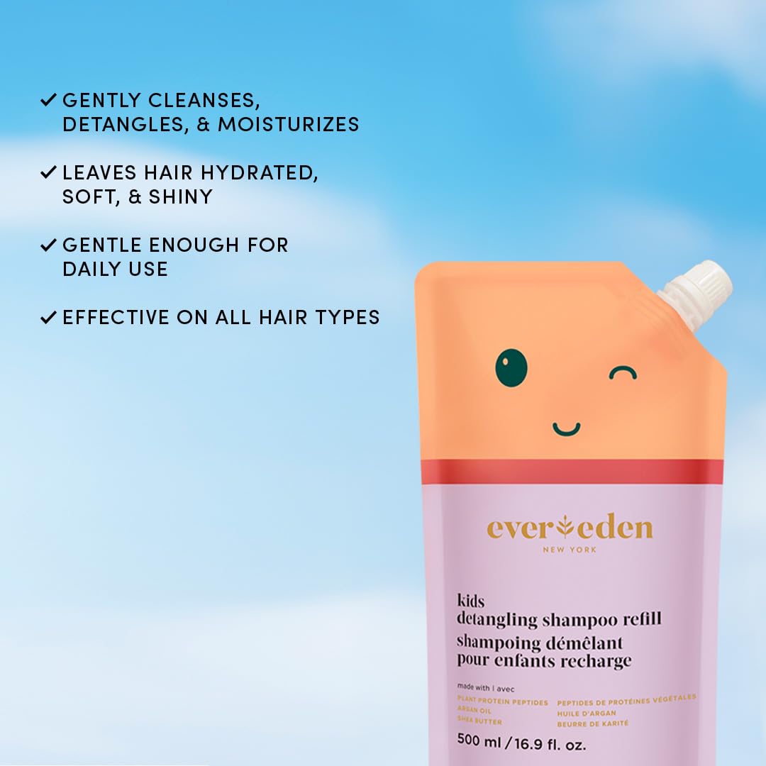 Soft, shiny, easy-to-manage hair after Evereden Kids Shampoo.