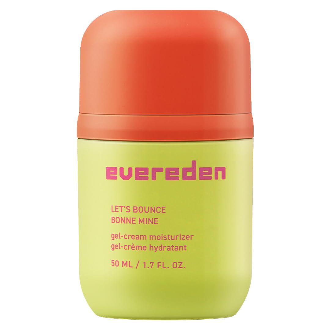 Evereden Let's Bounce Gel-Cream tube closeup for lightweight, non-greasy hydration