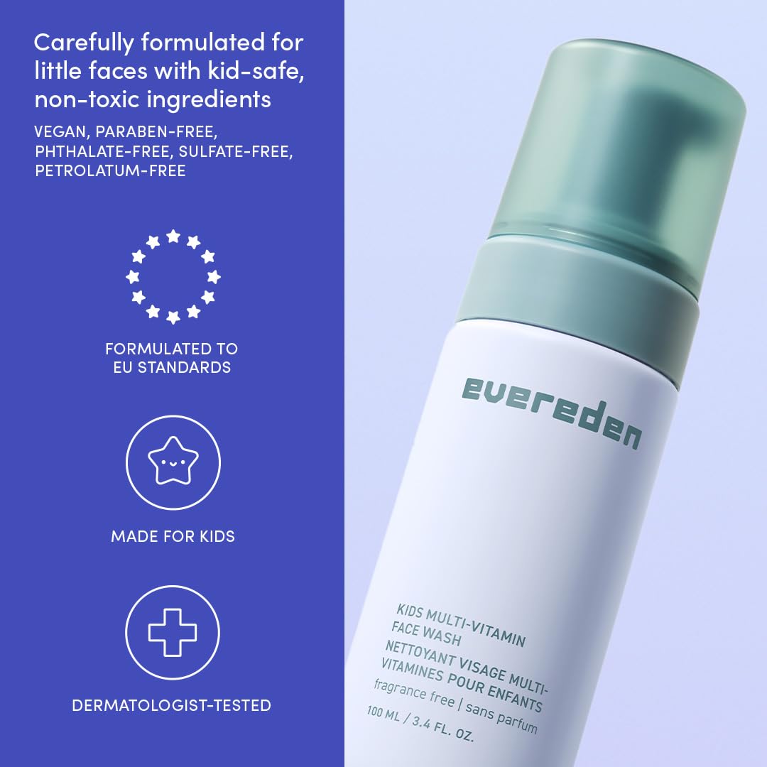 Evereden limpiador infantil genera espuma suave para una limpieza suave y agradable.