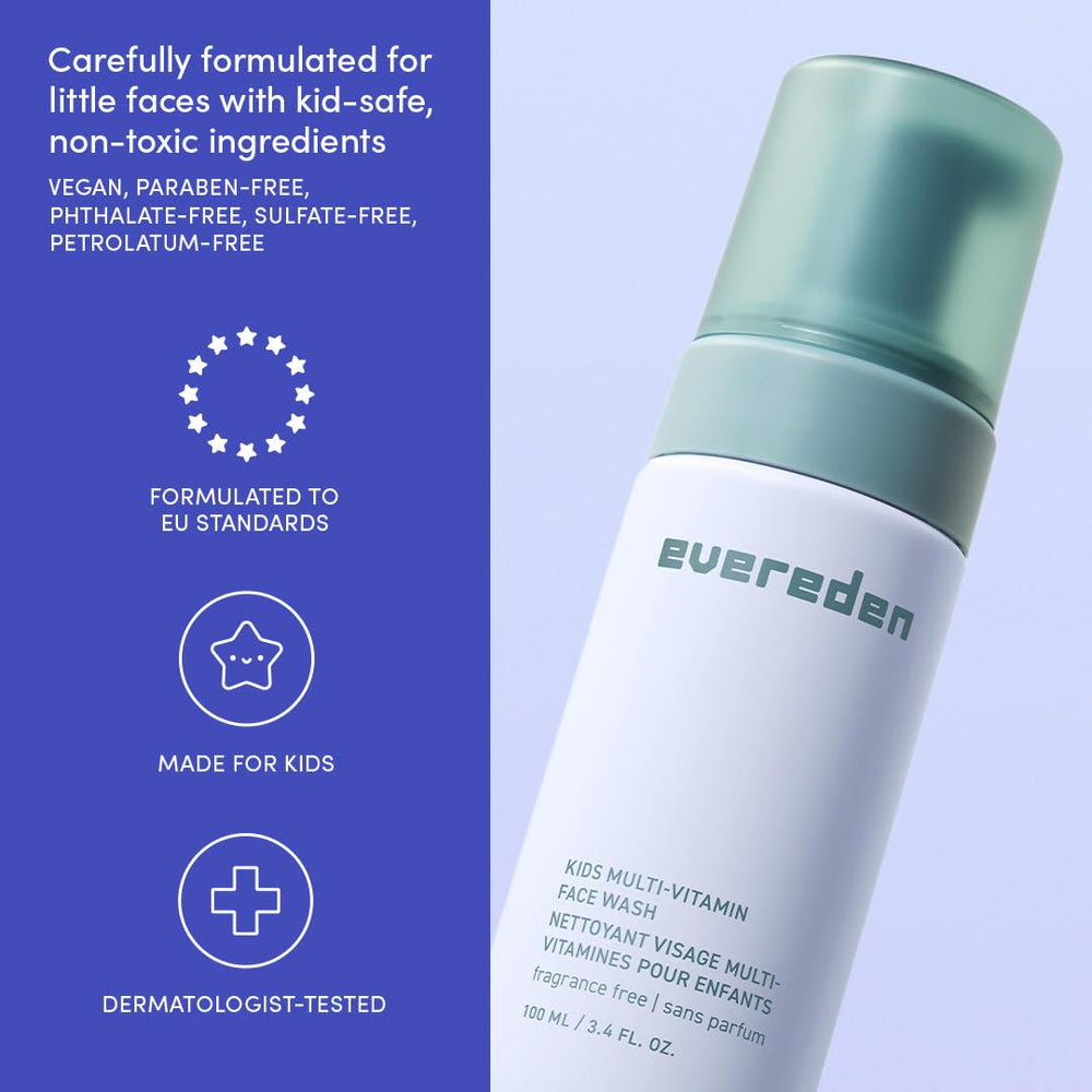 Evereden limpiador infantil genera espuma suave para una limpieza suave y agradable.