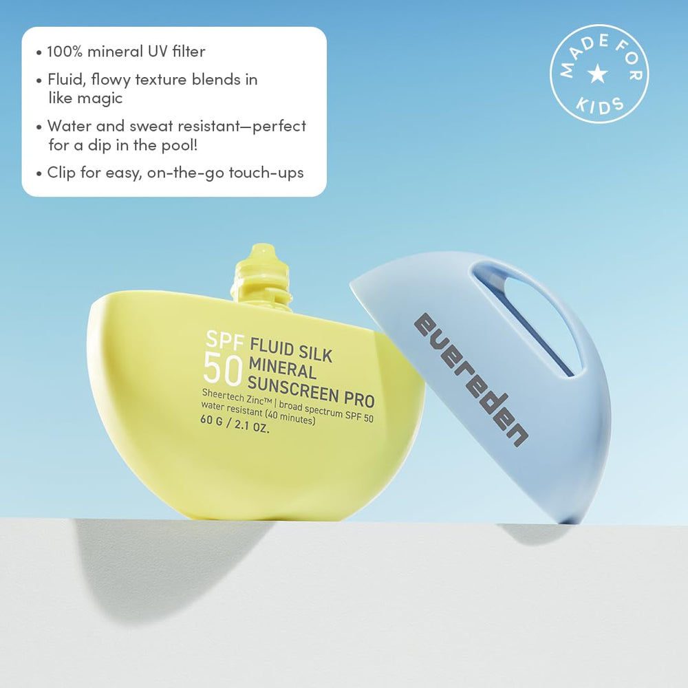 Applying Evereden sunscreen to a child’s cheek for quick coverage