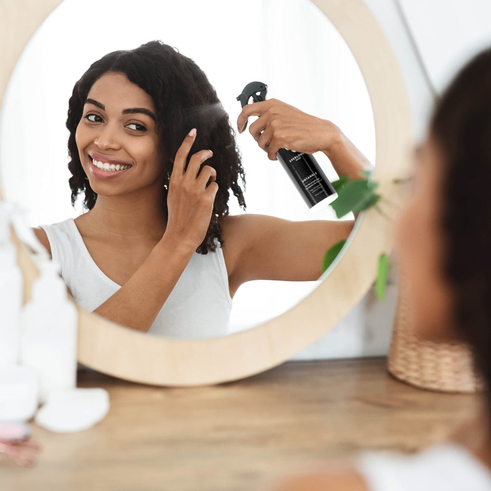 Everlong detangling heat-protectant works before styling extensions and wigs.