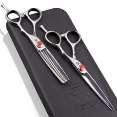 Everlong Katana Classic 6.5-inch regular scissors close-up for precise cuts.