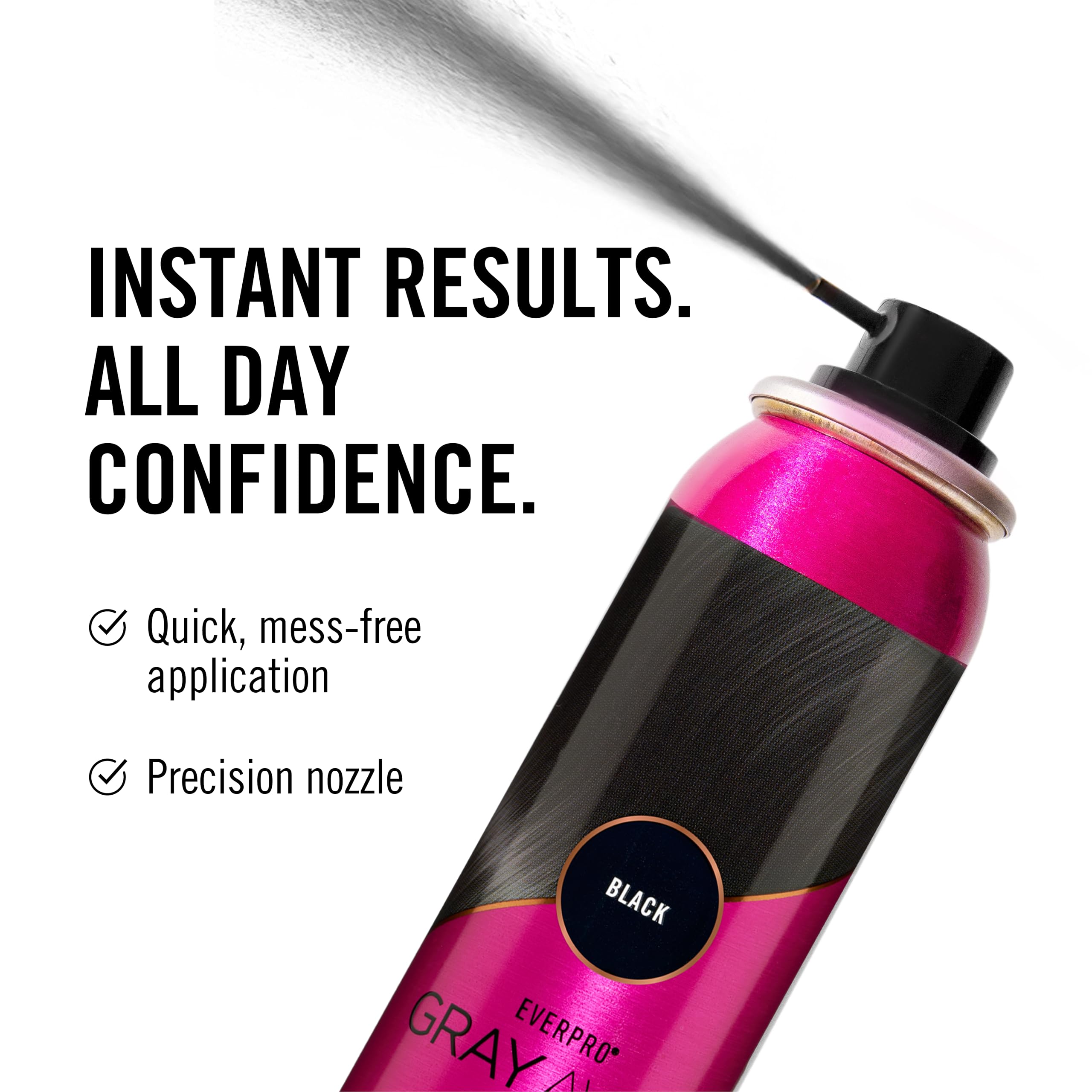 Root coverage close-up hiding gray roots with EverPro.