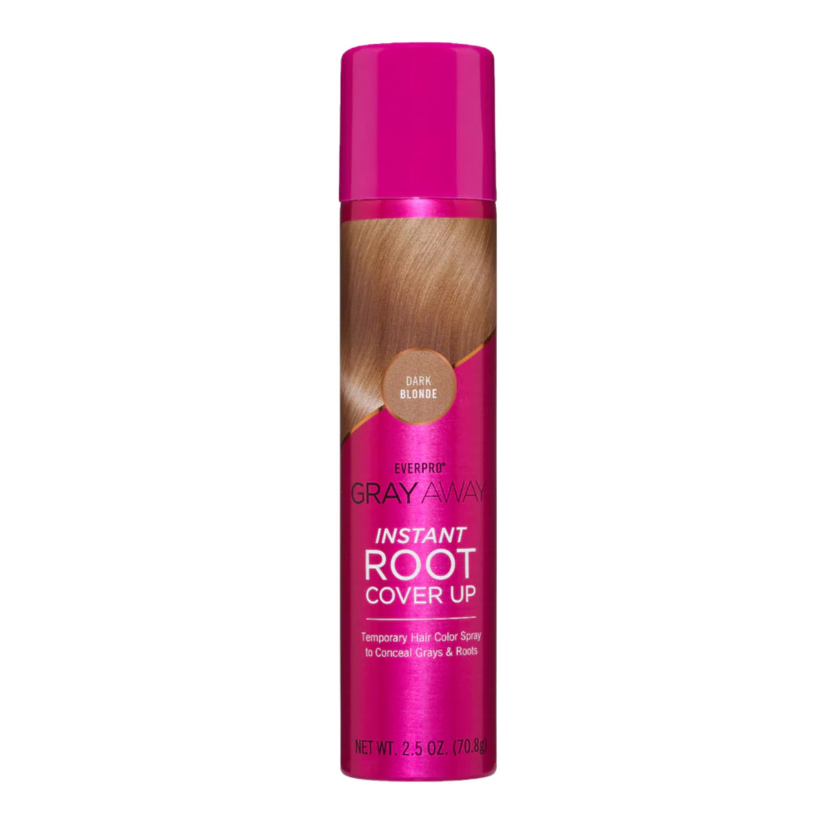 EverPRO Gray Away root-coverage spray in Dark Blonde for instant concealment.