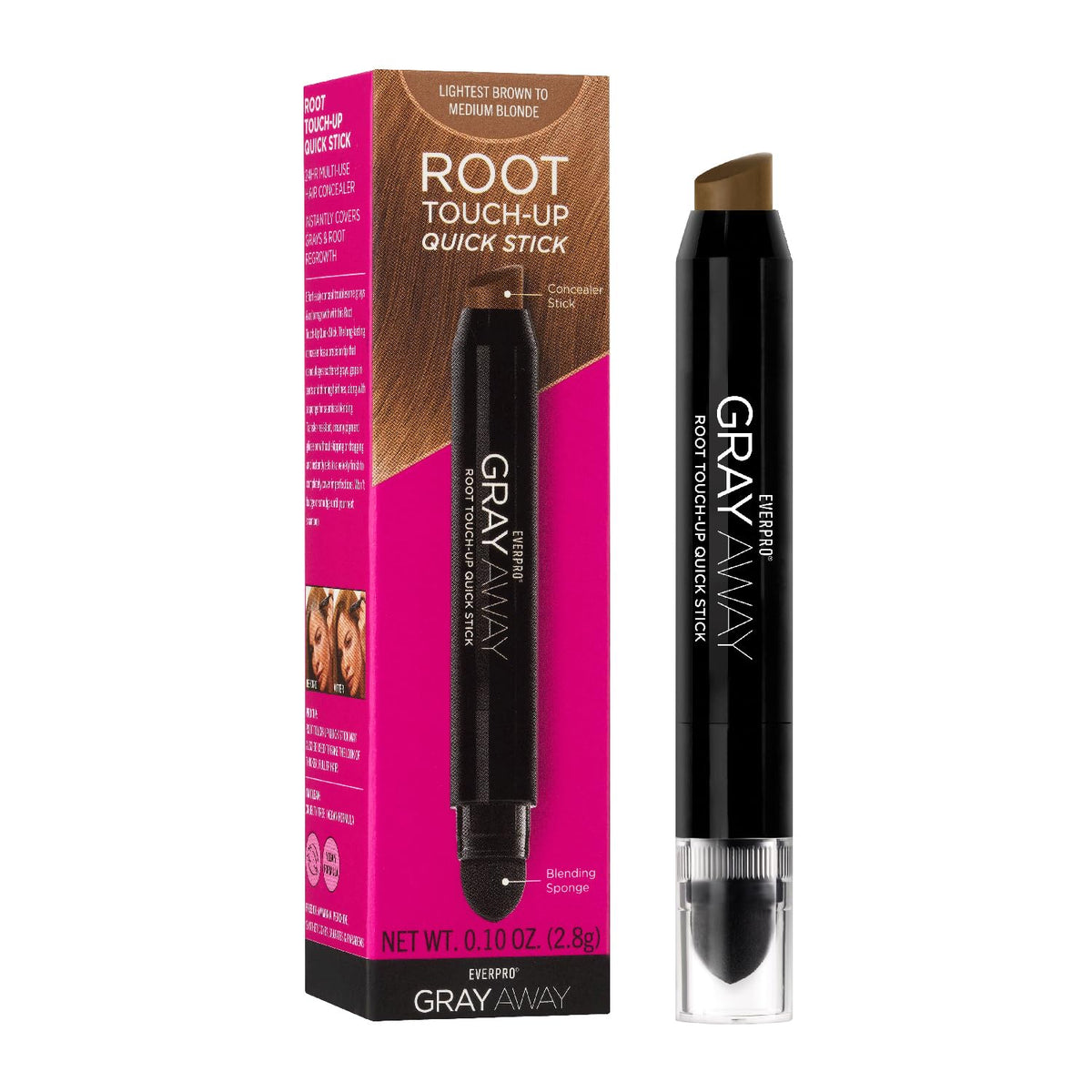 Everpro Gray Away Quick Stick angled-tip applies precise root touch-ups