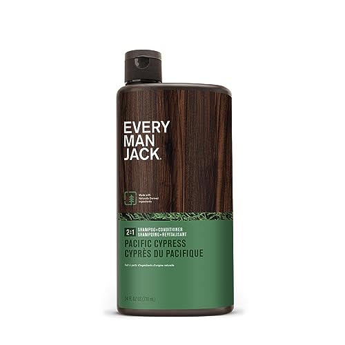 Every Man Jack Pacific Cypress 24oz bottle ready for daily routine