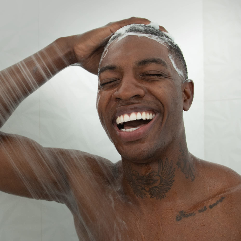Every Man Jack 2-in-1 lather close-up demonstrates simple routine