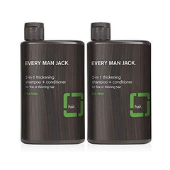 Every Man Jack 2-in-1 shampoo conditioner pump dispense for easy daily cleansing.
