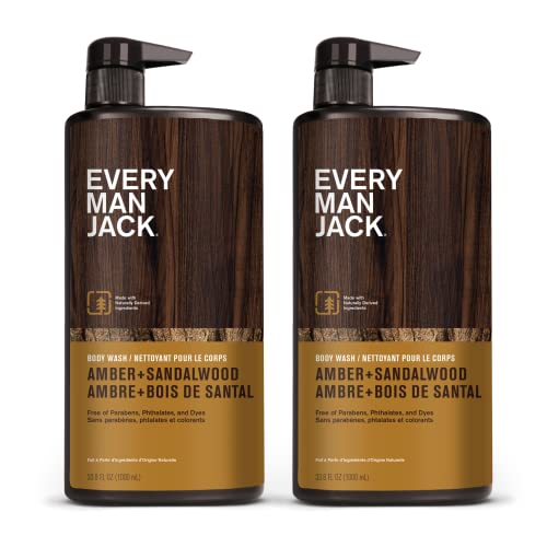Every Man Jack Amber + Sandalwood morning routine shot illustrates daily refresh.