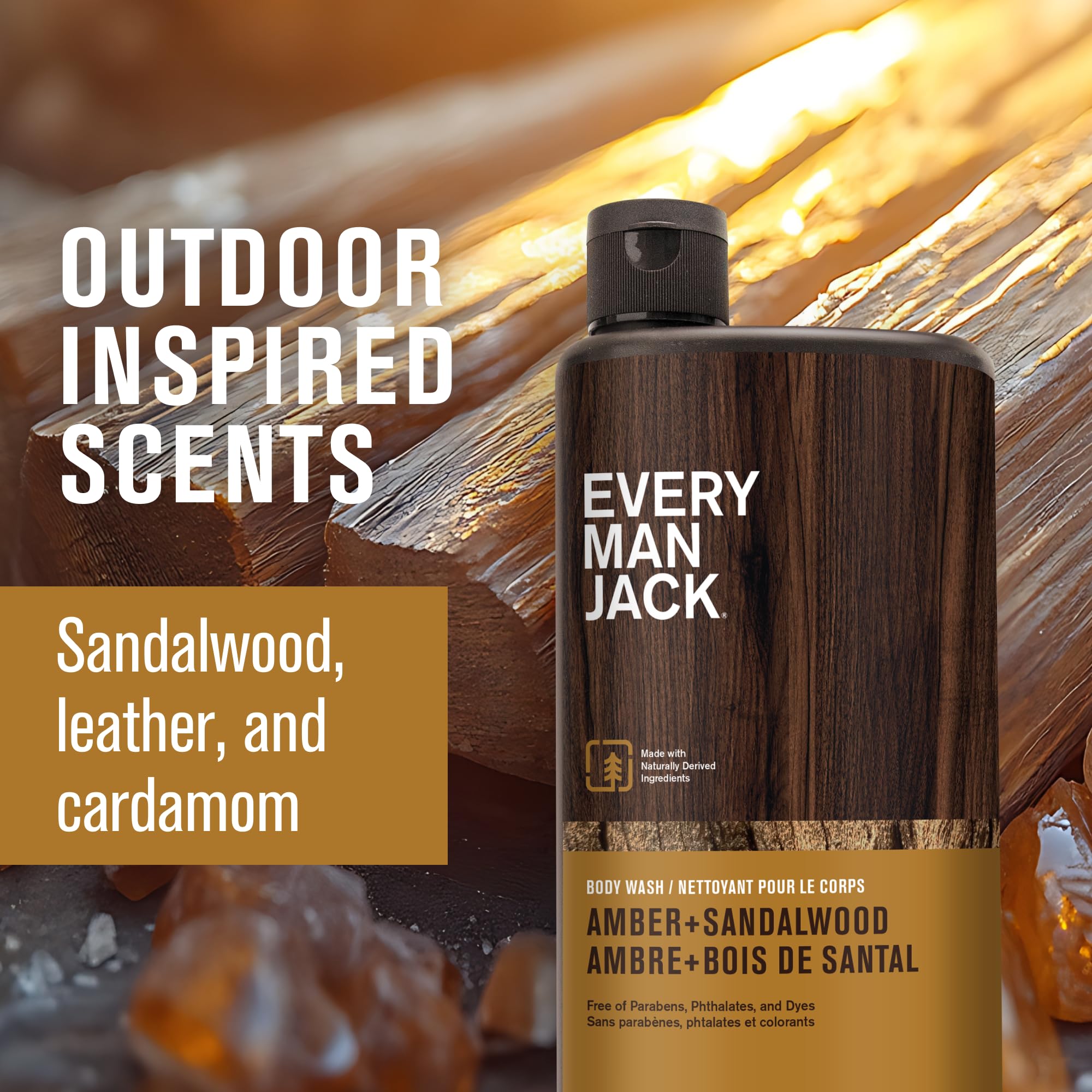 Every Man Jack Amber+Sandalwood scent-closeup captures sandalwood and amber with vetiver notes