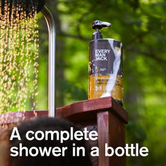 3-in-1 wash lathers for skin, hair, and condition in one step.