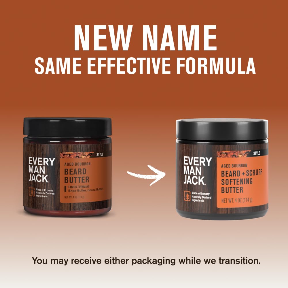 Every Man Jack branding and bourbon fragrance signaling a refined scent profile
