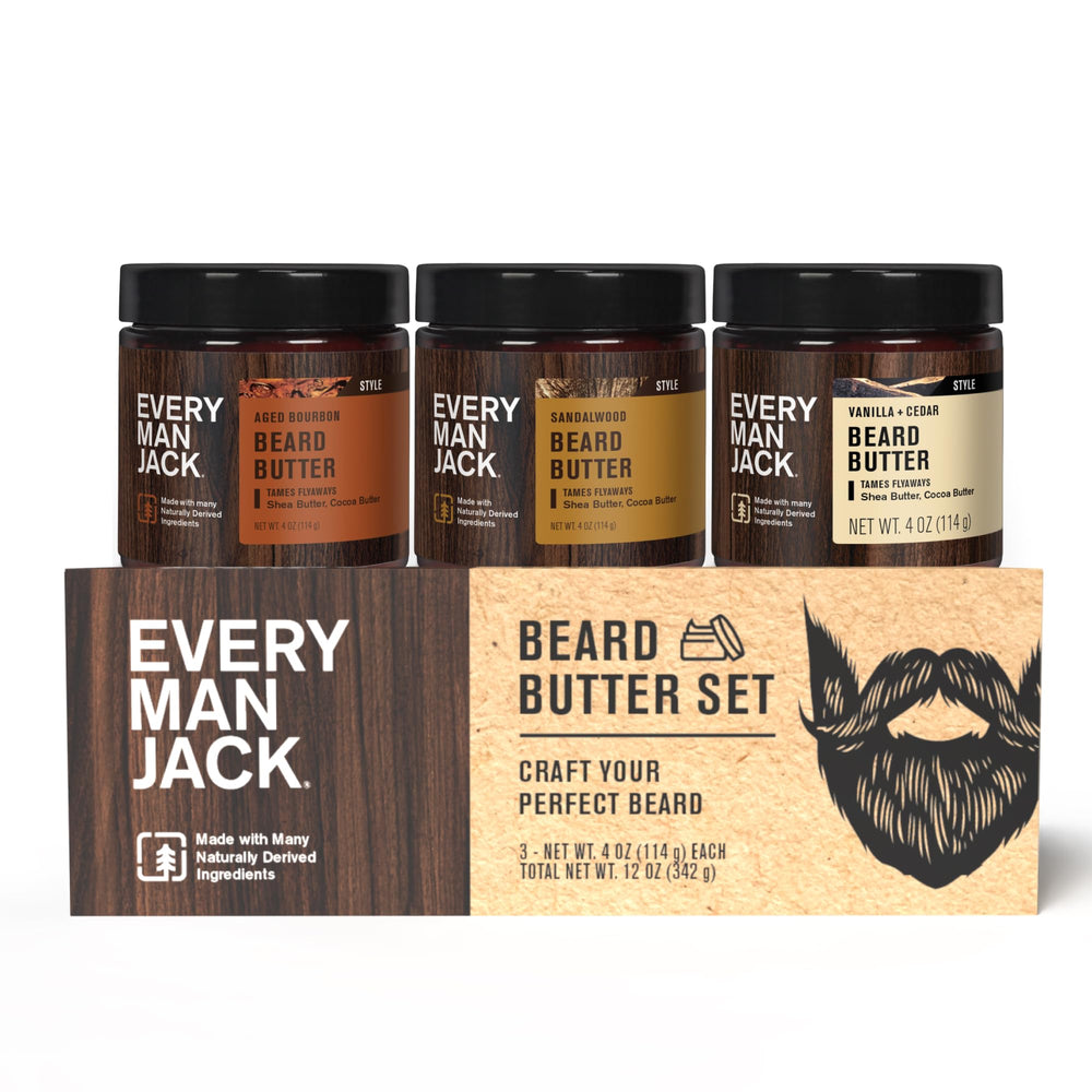 Every Man Jack beard butter gift set sandalwood 4oz for daily beard care