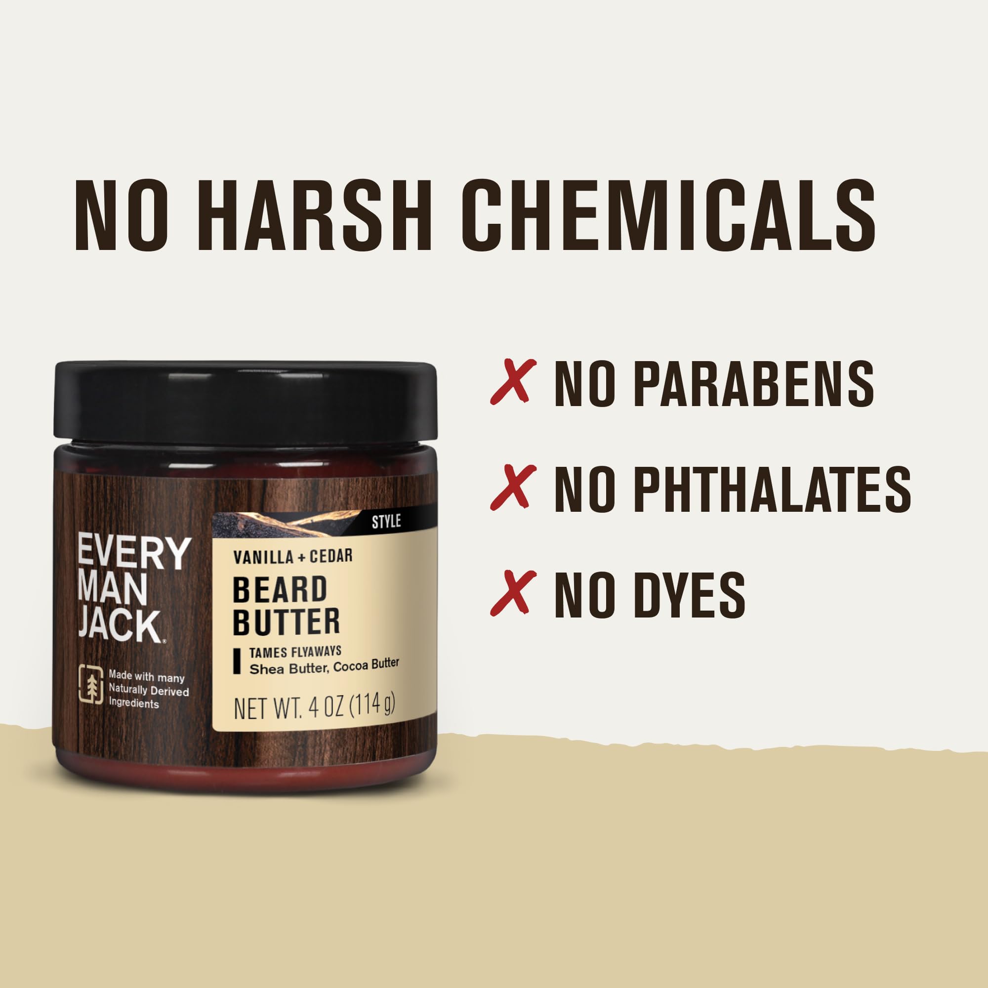 Every Man Jack pack-shot highlights natural shea and coconut oil.