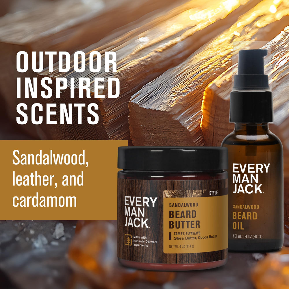 Every Man Jack beard care bundle packaging showcases complete routine
