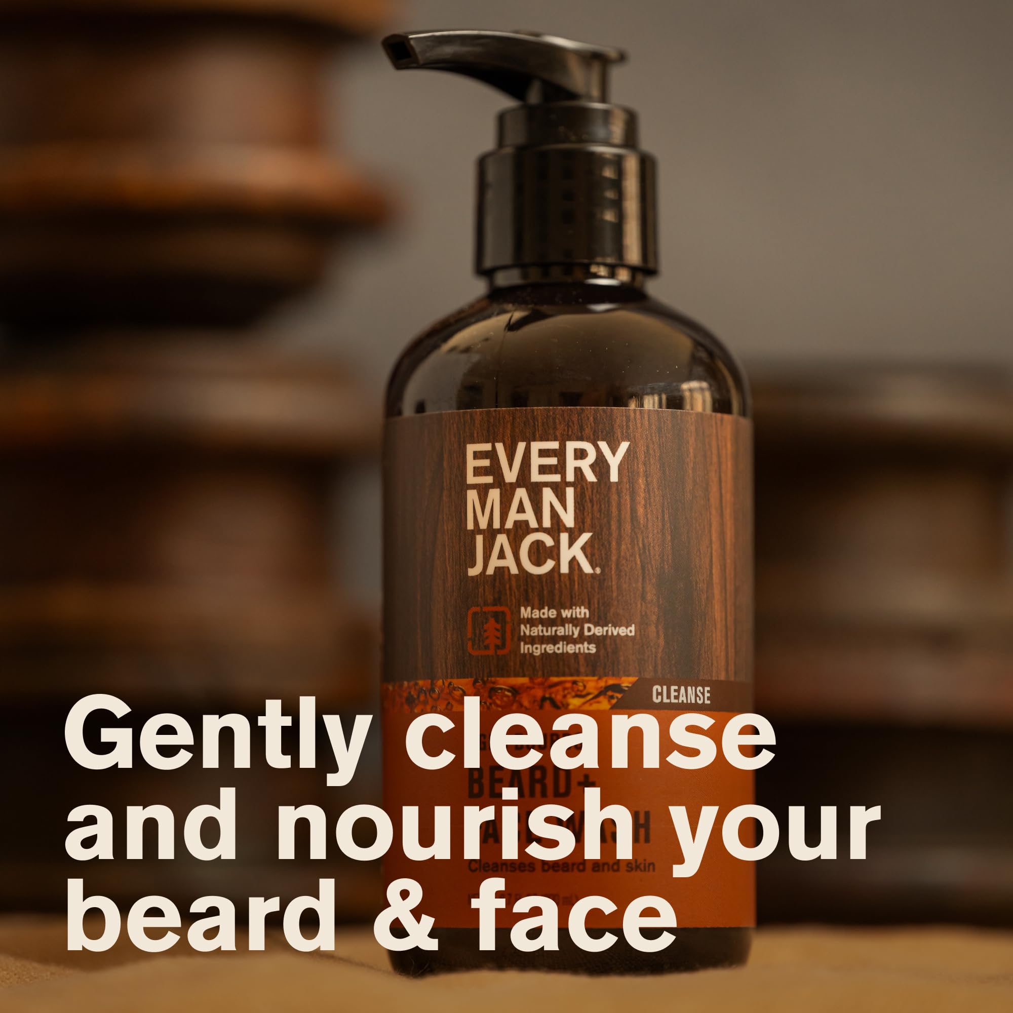Every Man Jack bottle back shows aloe and glycerin for hydration.