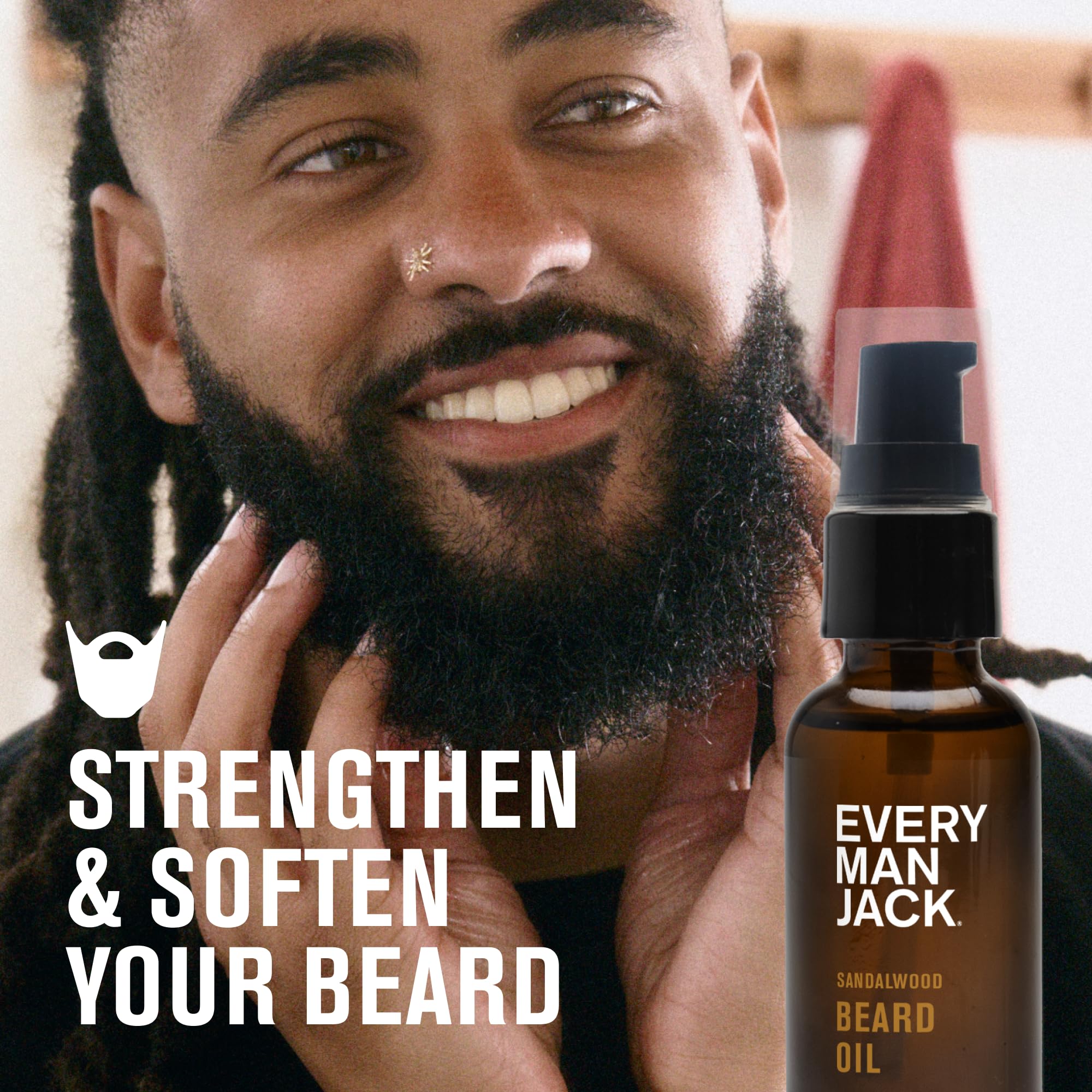 Close-up of the beard oil bottle cap highlighting premium fragrance.