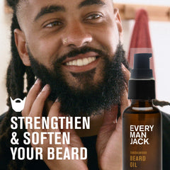Close-up of the beard oil bottle cap highlighting premium fragrance.