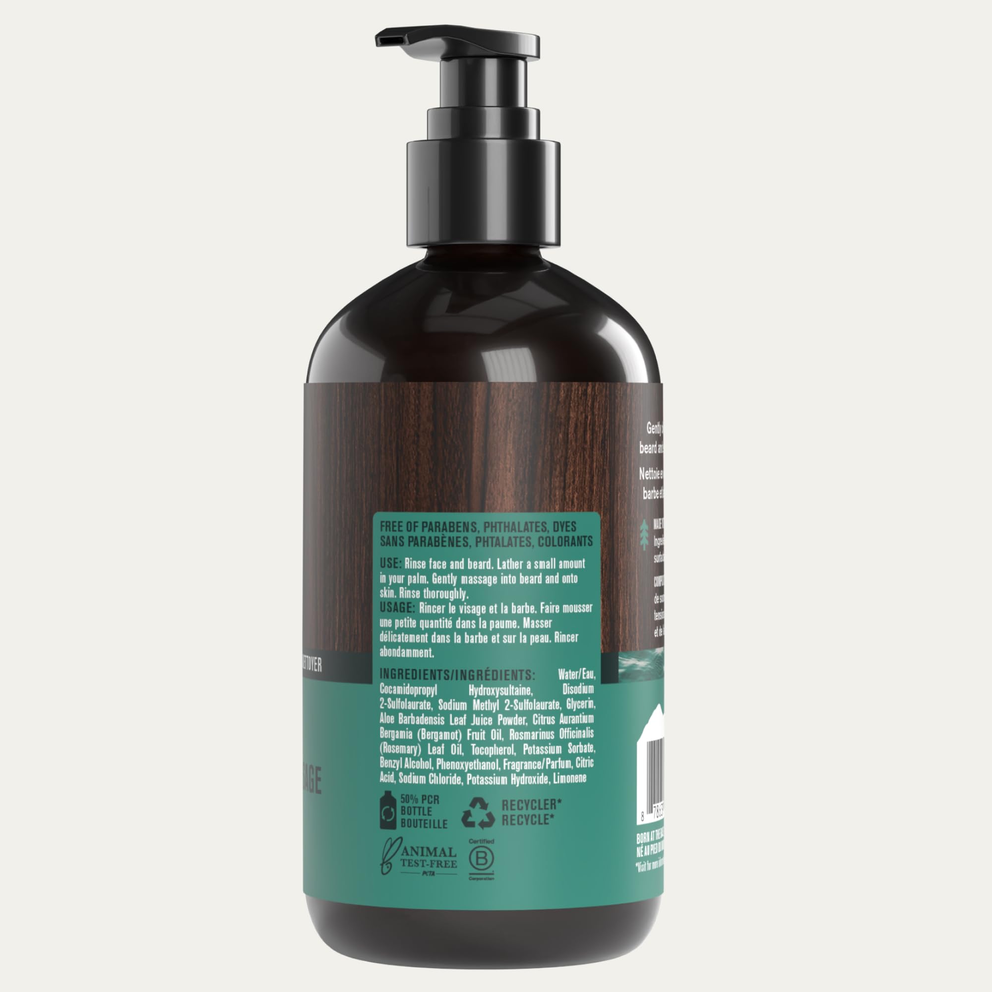 Every Man Jack beard wash ingredients list highlights coconut-derived cleansing agents.