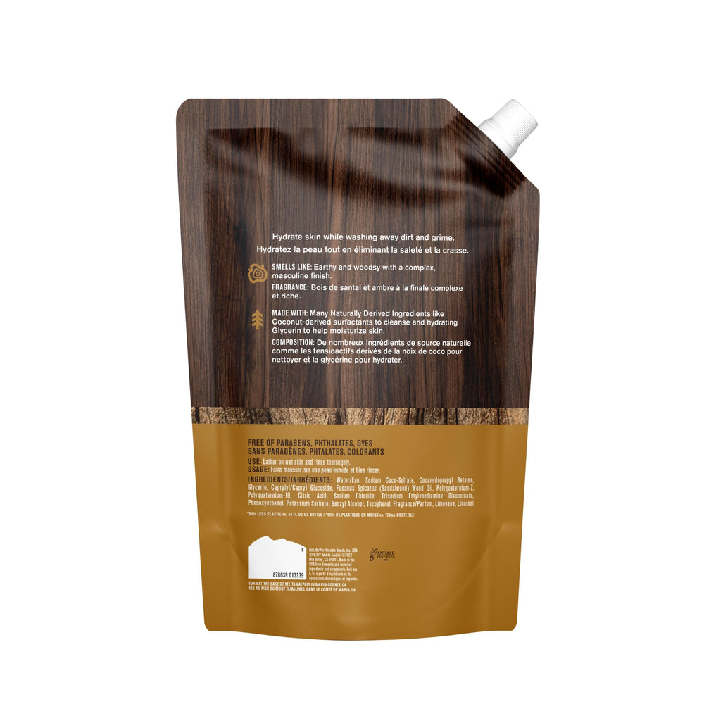 36-ounce refill pouch designed for extended Every Man Jack use.