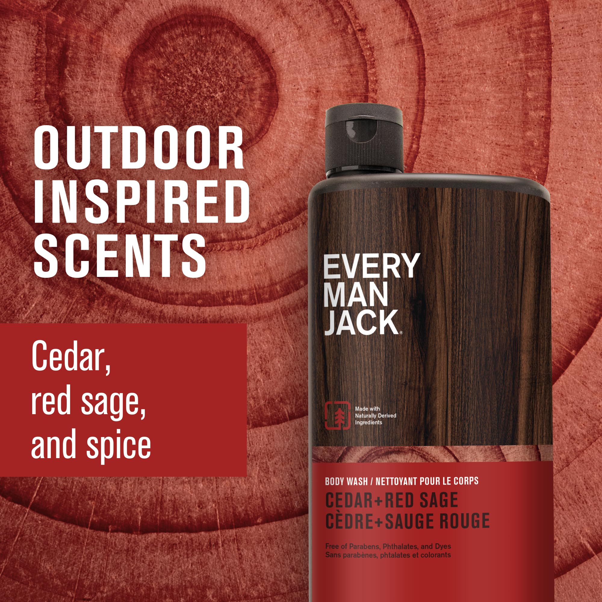 Every Man Jack body wash foam shows rich lather for shower.