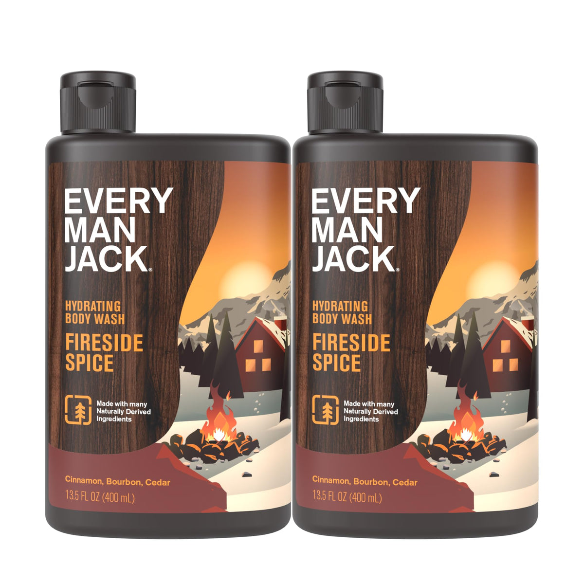 Botella Every Man Jack Ducha Corporal Fireside Spice para piel suave