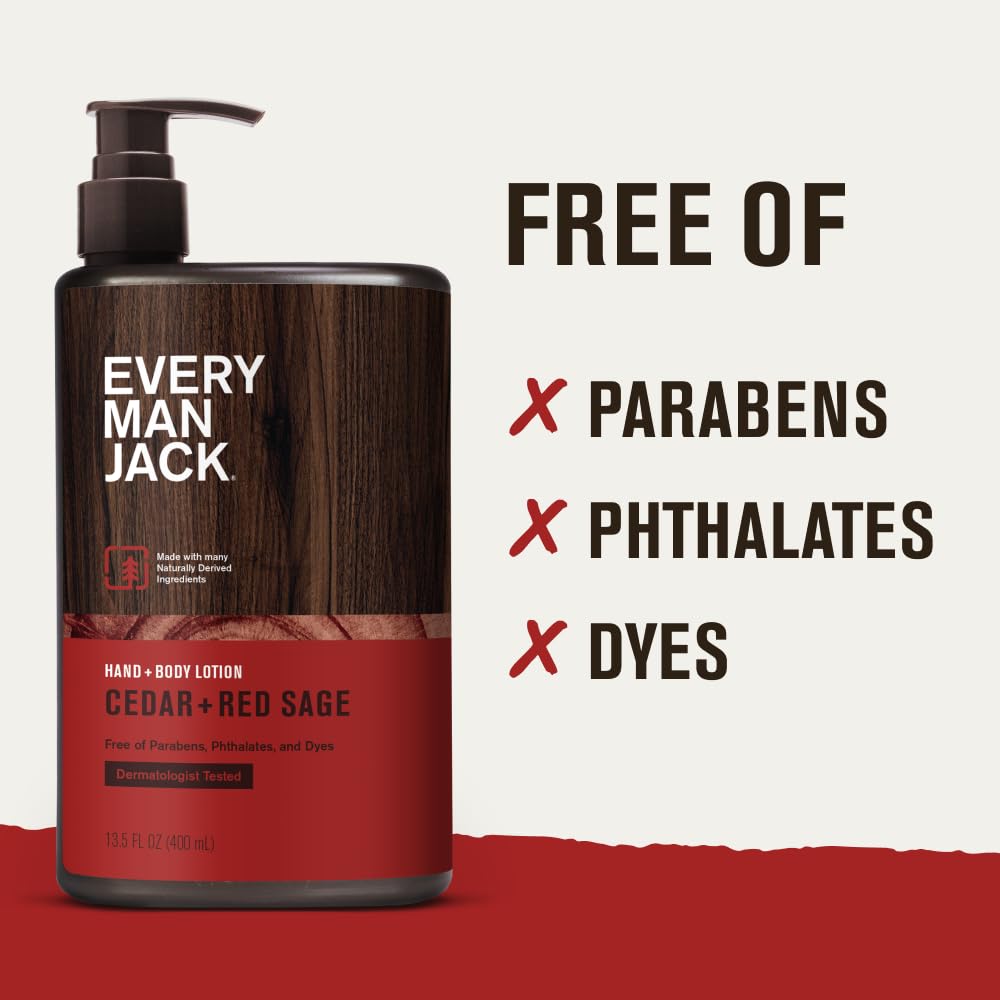 Ingredients close-up for Every Man Jack Cedar + Red Sage lotion