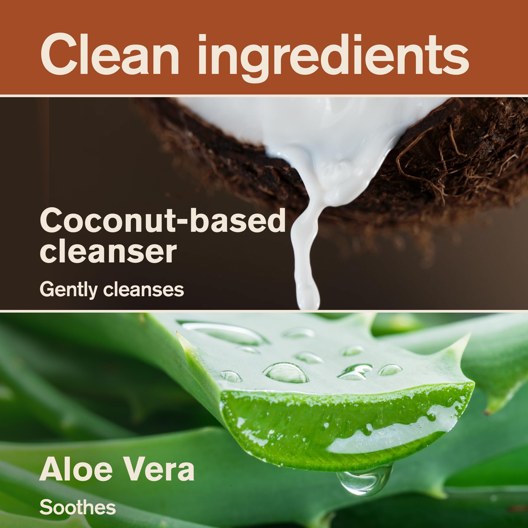 Lifestyle image with wash, oil, and balm for routine.