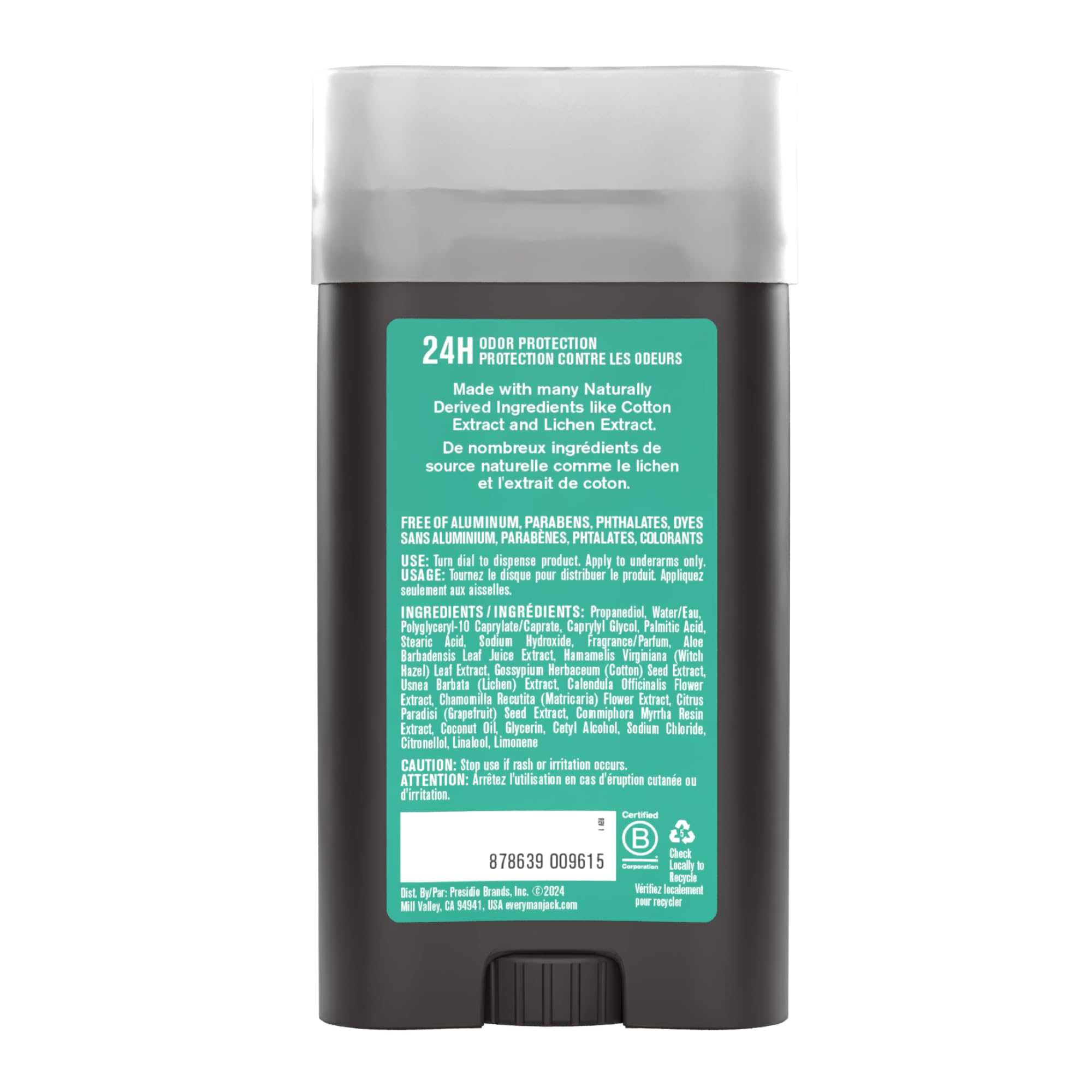 Desodorante sin aluminio de Every Man Jack, opcif3n me1s limpia
