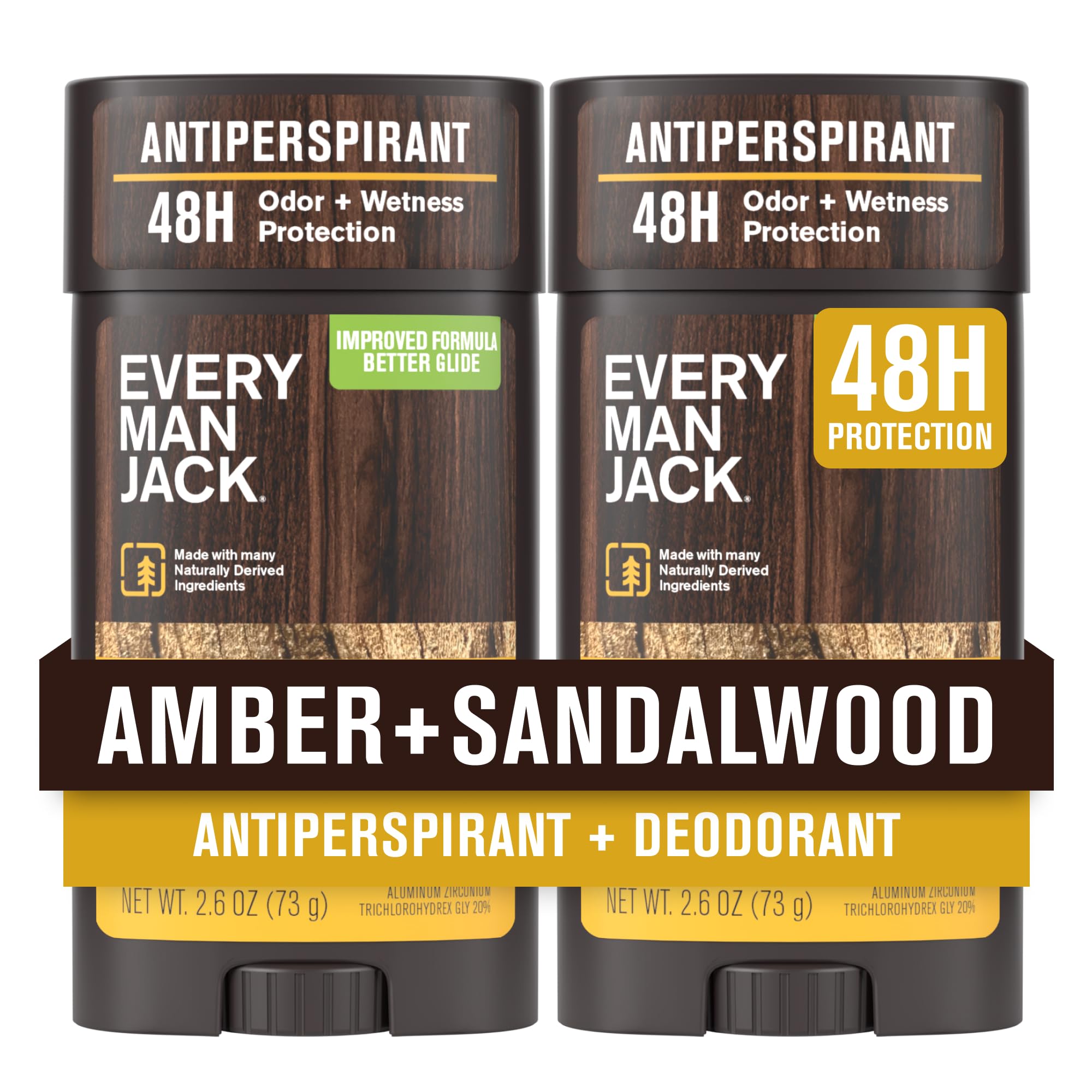 Every Man Jack Amber y Sandalwood: botella con fragancia duradera.