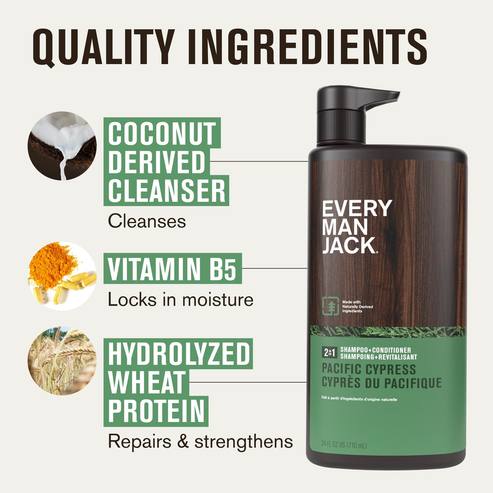 Every Man Jack glycerin moisture image shows hydrated hair