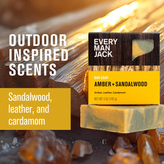 Every Man Jack barra jabón con aceites naturales coco y oliva para limpieza suave.