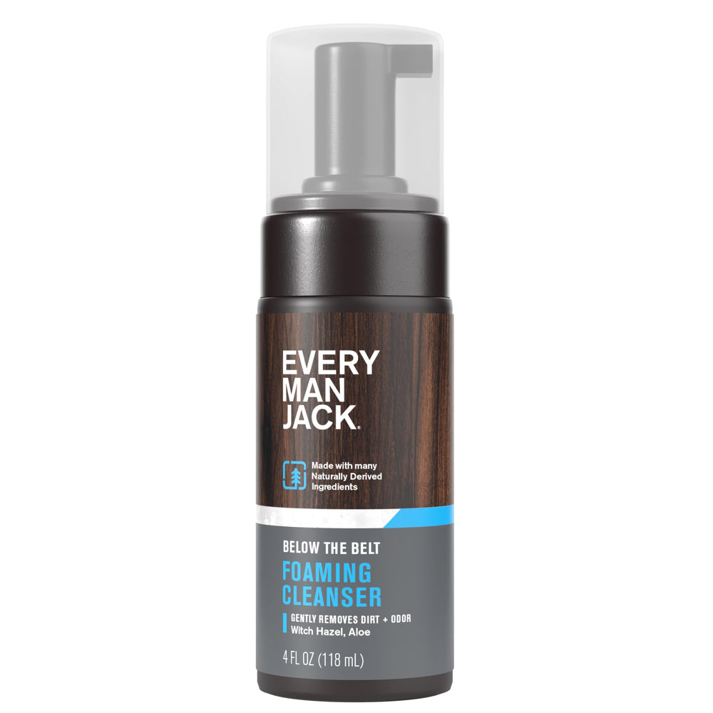 Every Man Jack limpiador espumoso genital: botella para limpieza diaria suave