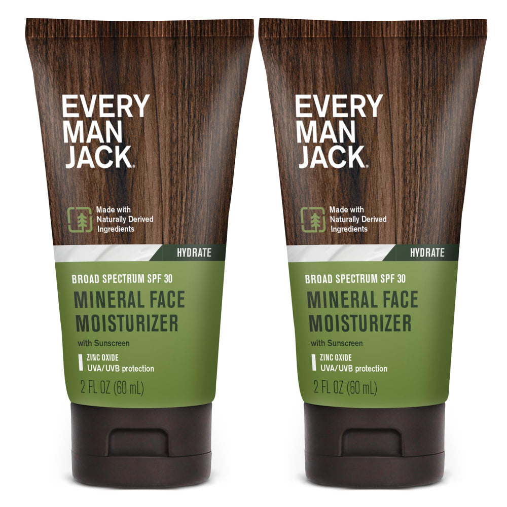 Every Man Jack loción mineral SPF30 en botella para uso diario