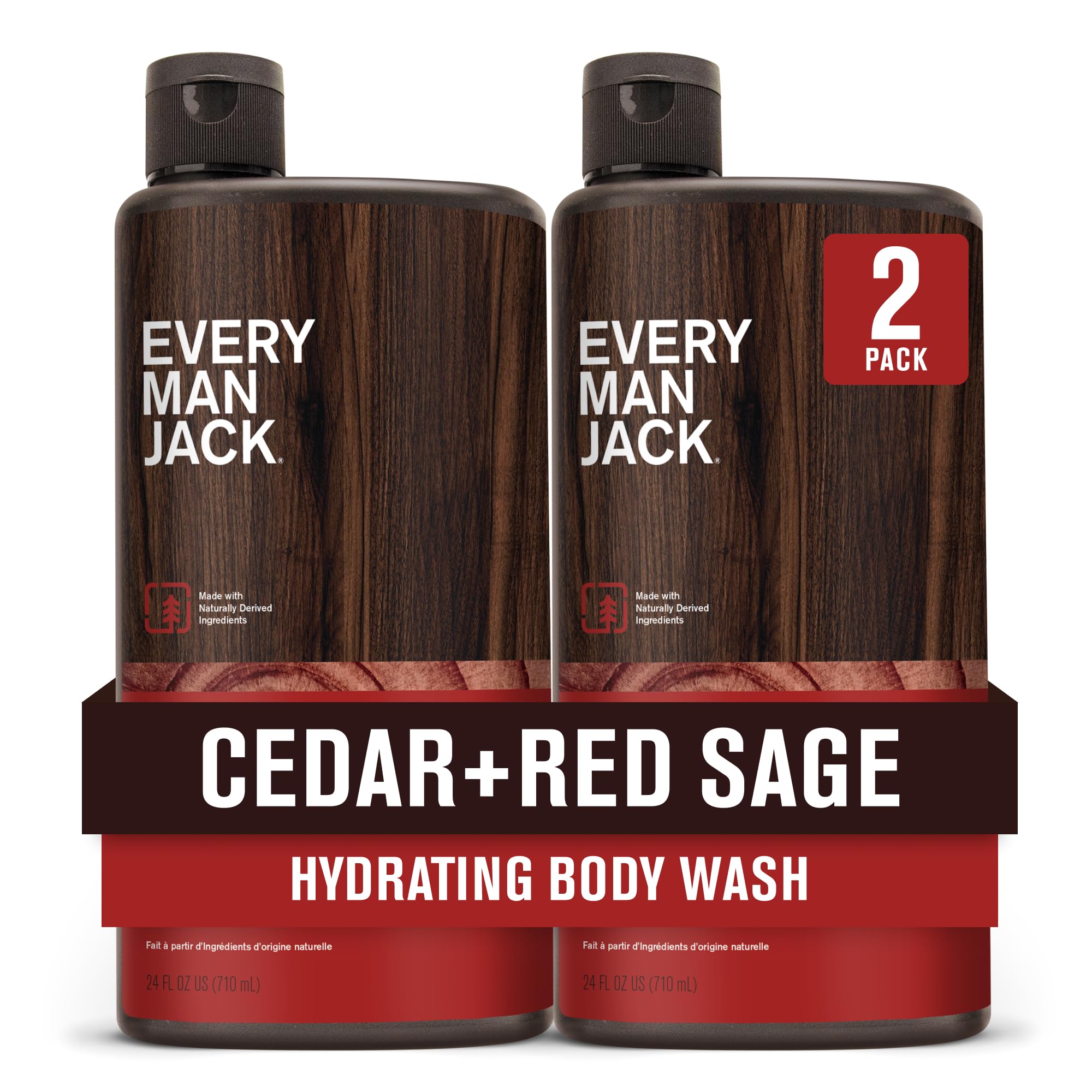 Every Man Jack nourishing cedar red sage bottle for daily cleansing.