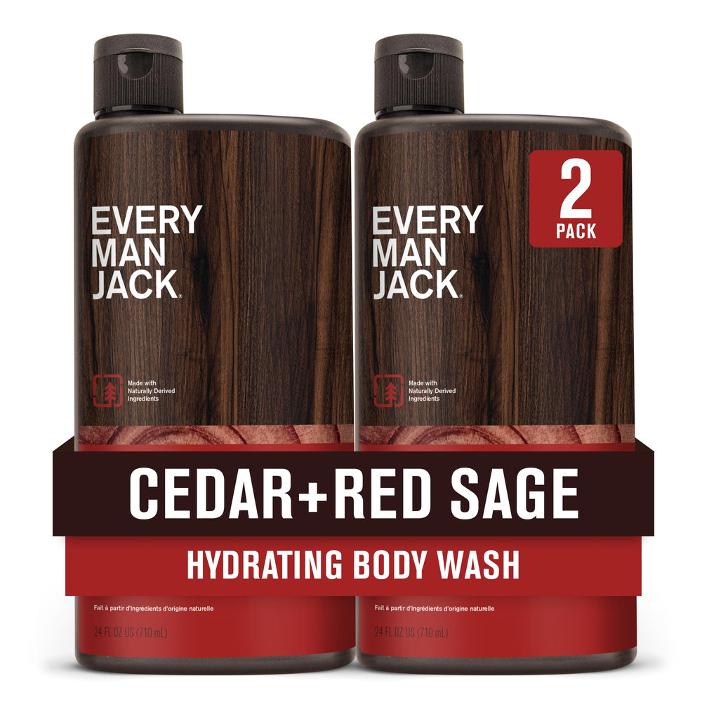 Every Man Jack nourishing cedar red sage bottle for daily cleansing.