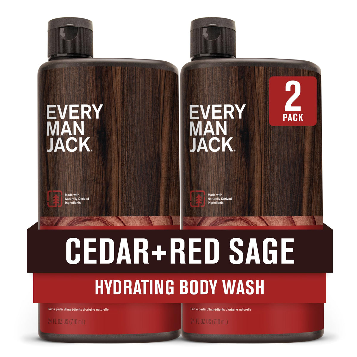 Every Man Jack nourishing cedar red sage bottle for daily cleansing.