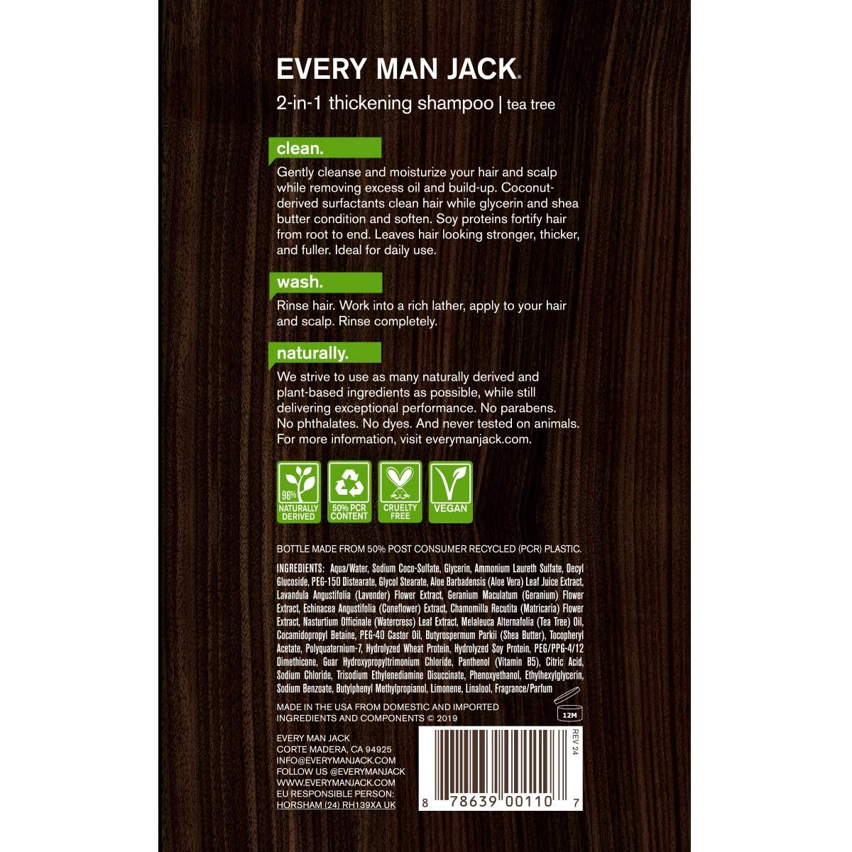 Every Man Jack packaging made with recyclable materials signals an eco-friendly twin pack.