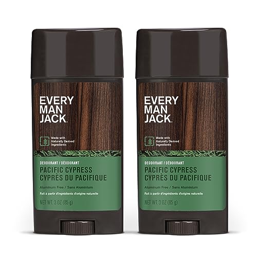 Paquete doble de desodorante 3 oz Every Man Jack para mayor duración.